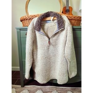 properly tied sherpa pullover